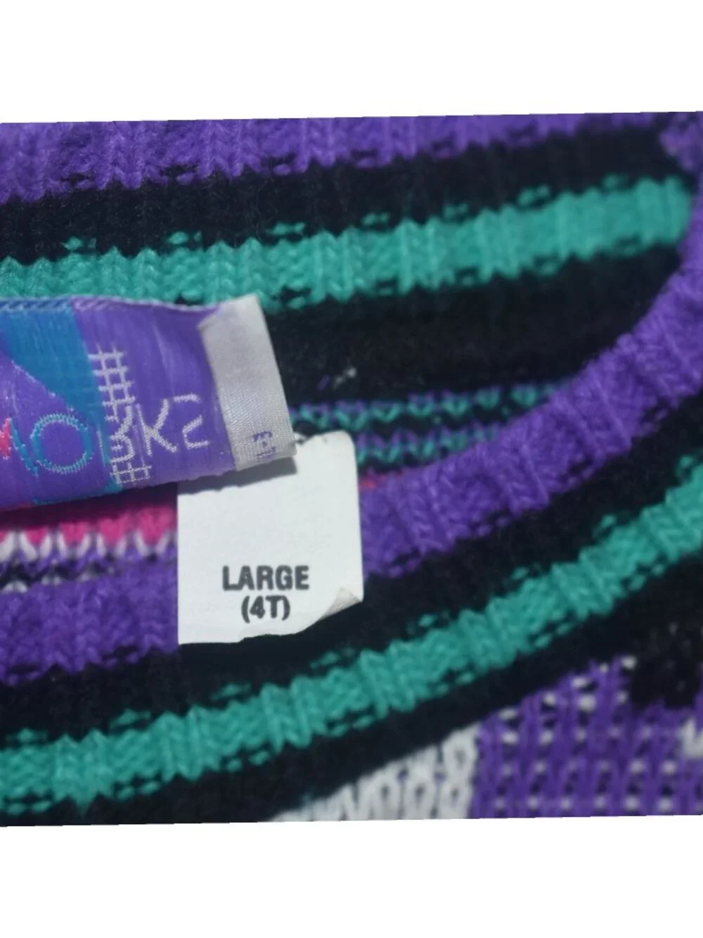 Cute Vintage 80s Heartworks Scottie Dogs Knit Sweater 4T